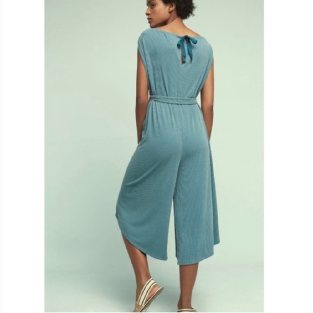 Anthropologie HD in Paris Sleeveless Wide Leg Cropped Jumpsuit Romper Women XS
